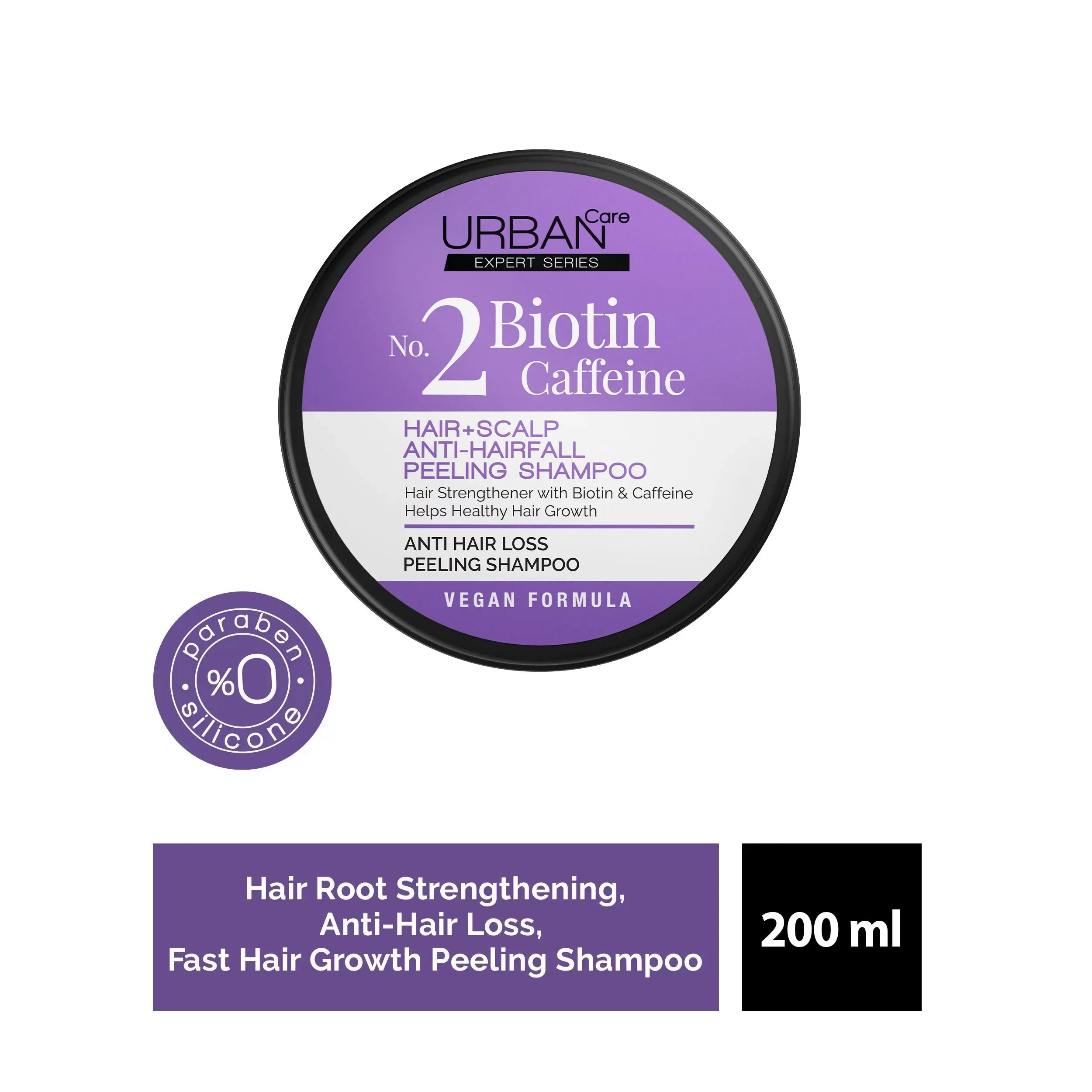 Urban Care Expert Biotin & Caffeine Sea Salt Peeling Shampoo 200g